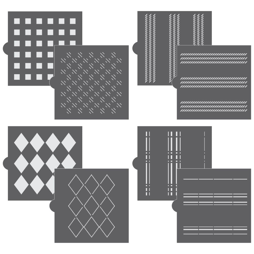 Plaid Pattern Cookie Stencils