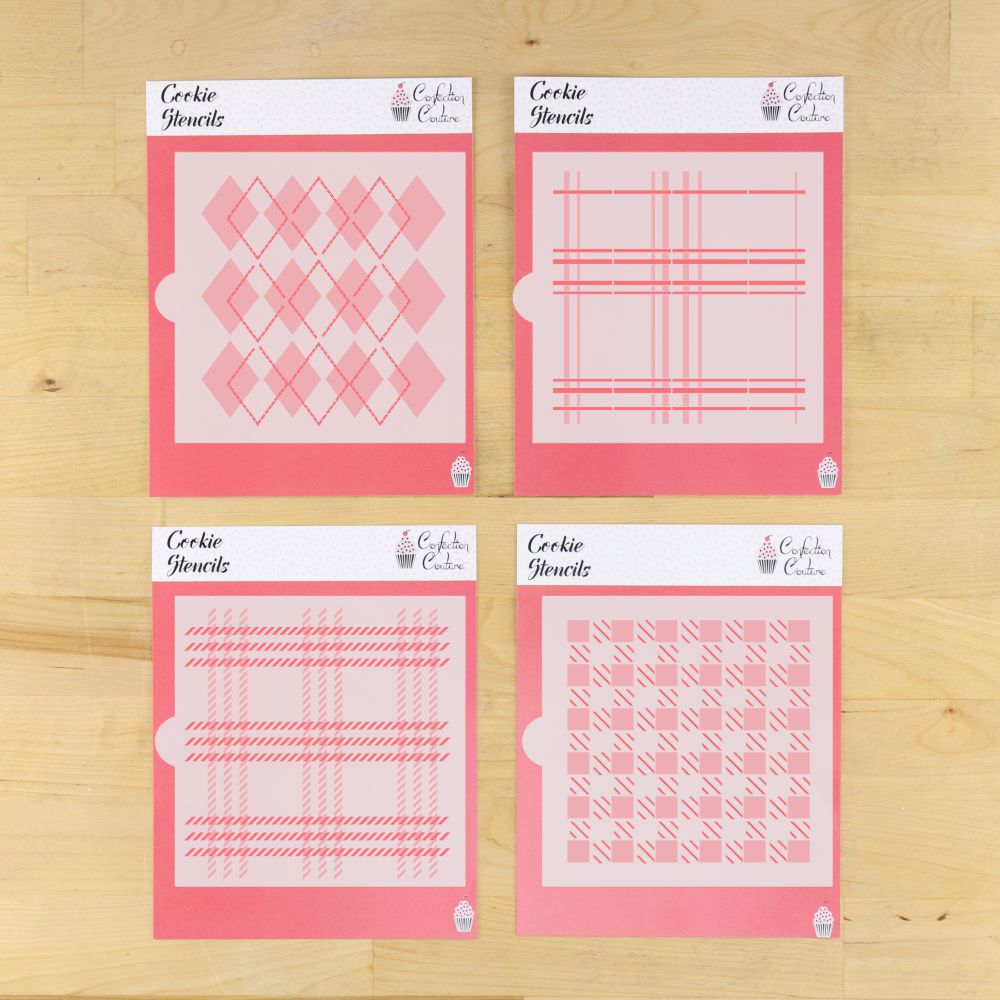 Assorted Plaids Cookie Stencil Value Bundle