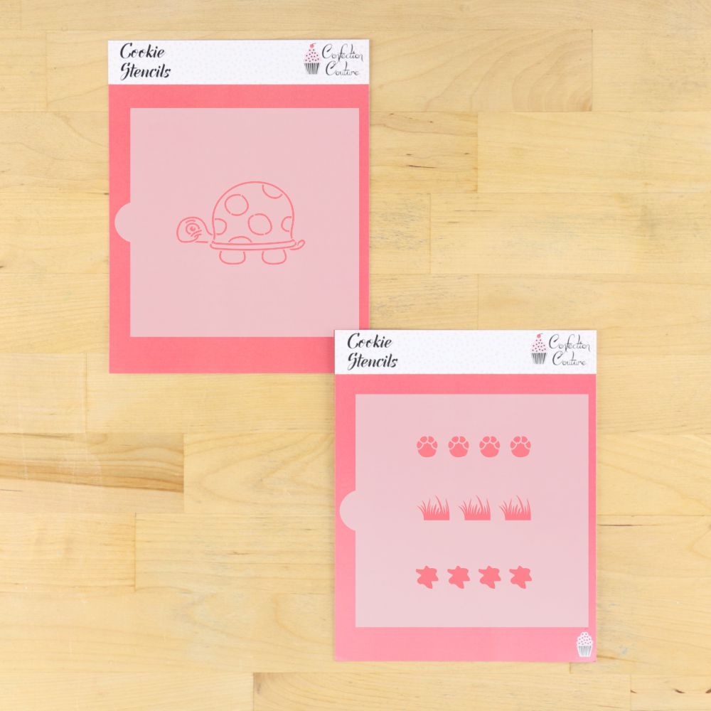 Turtle Paint Your Own Cookie Stencil with Matching Paint Palette Stencil