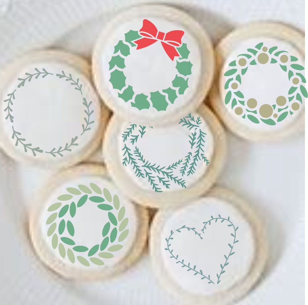 Assorted Wreaths Cookie Stencil Value Bundle
