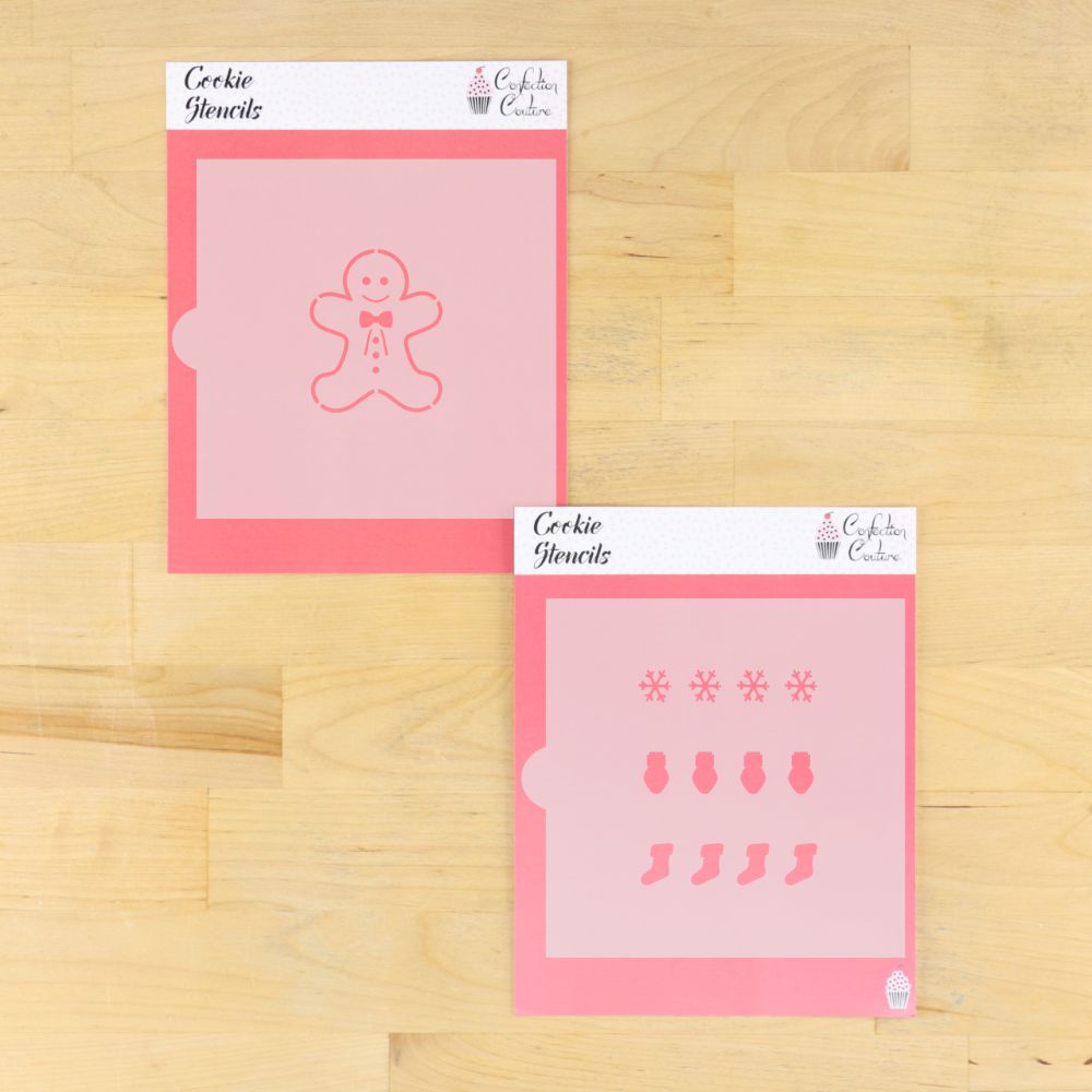 Gingerbread Paint Your Own Cookie Stencil with matching cookie cutters
