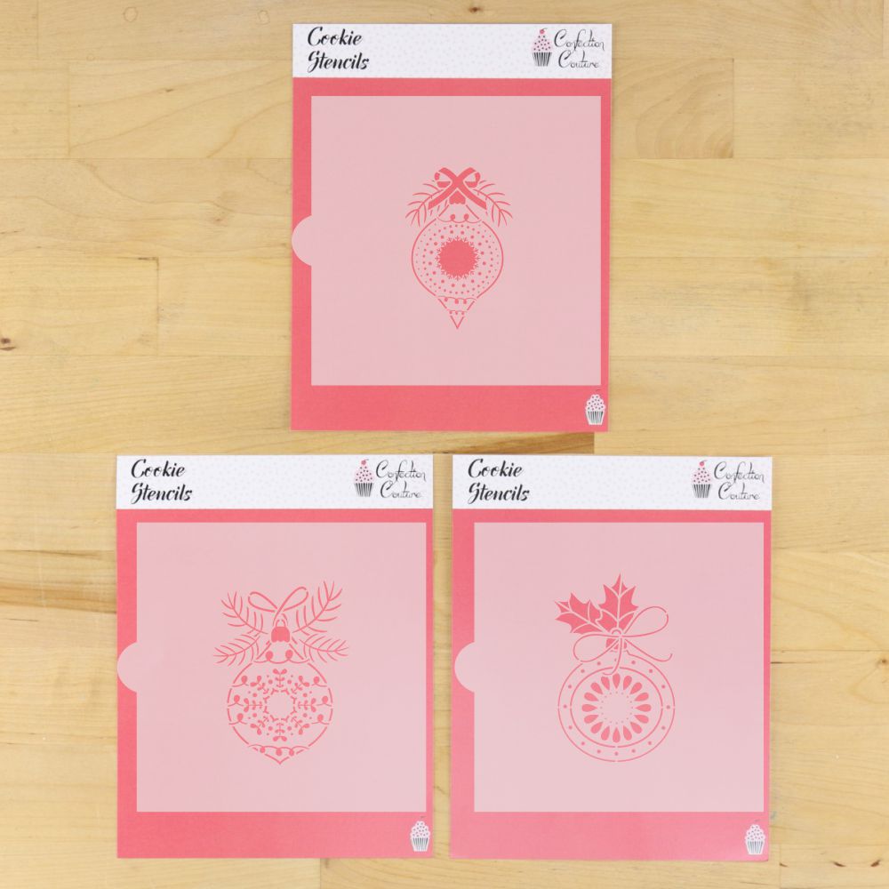 Vintage Glass Ornament Cookie Stencils