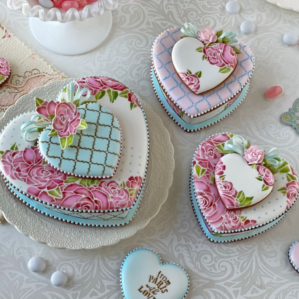 PRE-ORDER Julia's Kitchen Club Parisian Rose Heart Box Kit