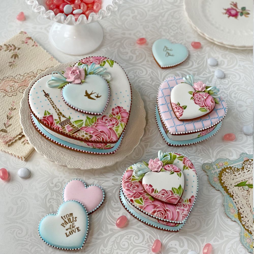 Julia's Kitchen Club Parisian Rose Heart Box Kit