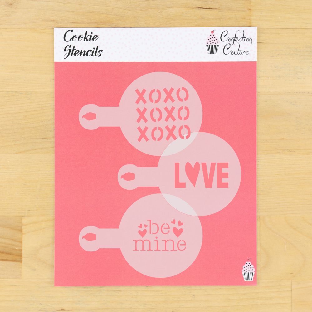 Valentine's Day Coffee Art and Barista Stencil 3 Piece Set