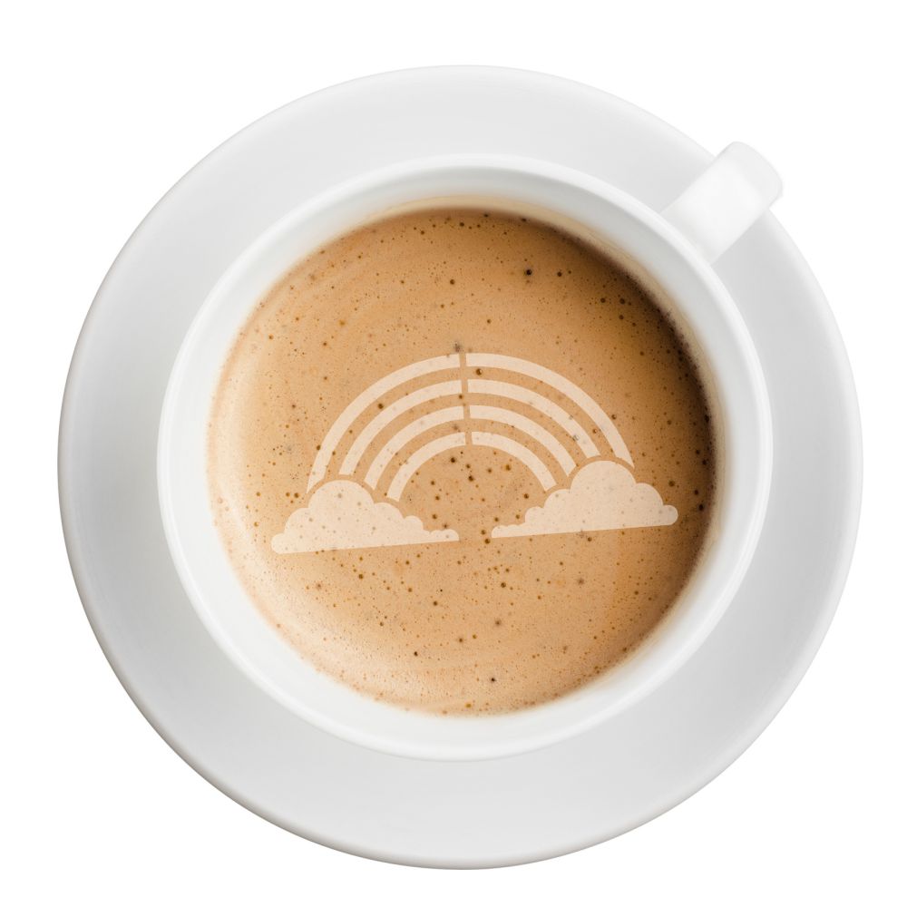 Rainbows Coffee Art and Barista Stencil 3 Piece Set