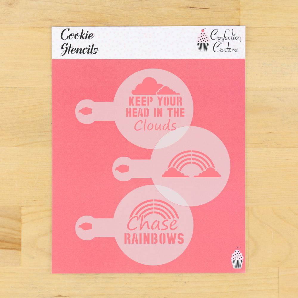 Rainbows Coffee Art and Barista Stencil 3 Piece Set