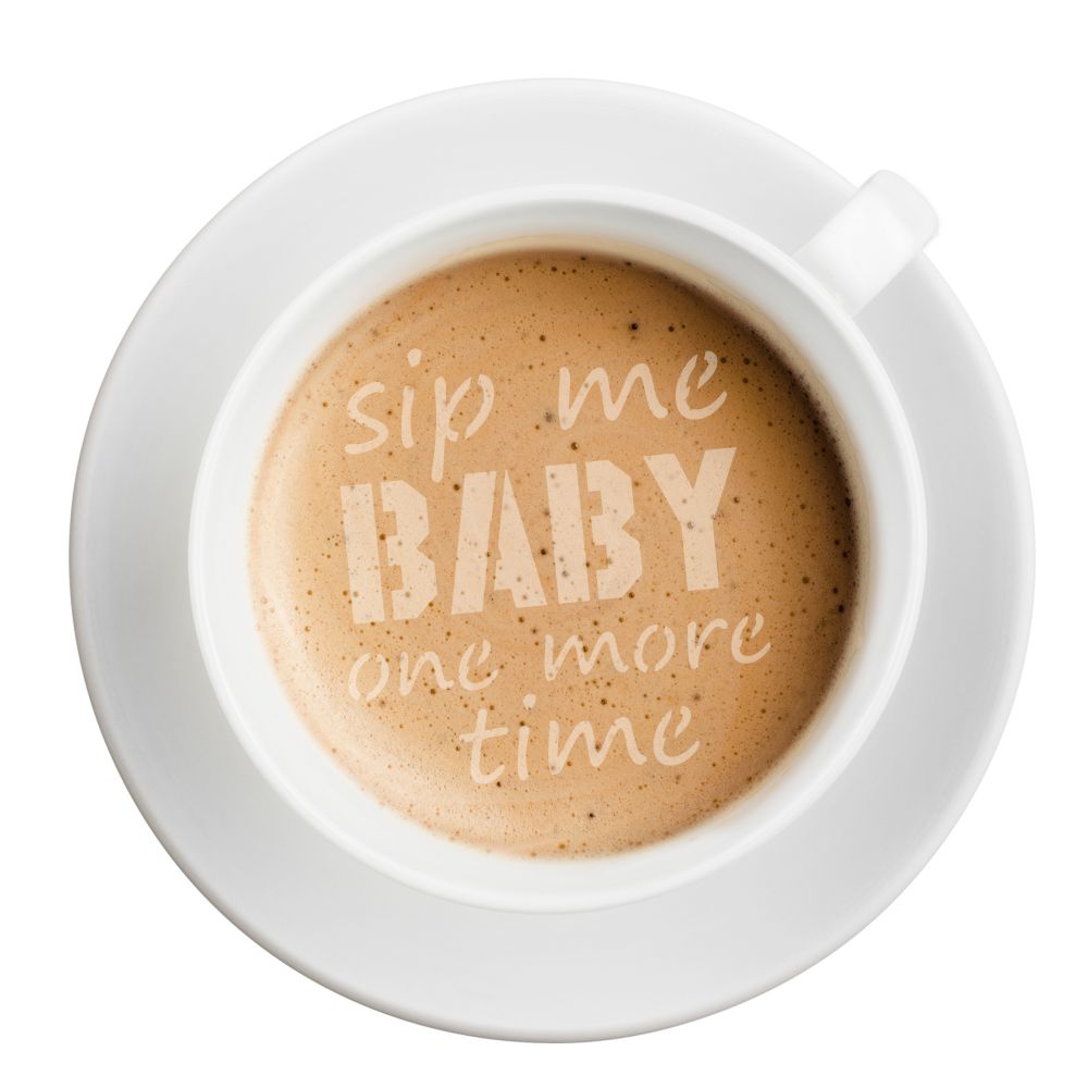 Coffee Quotes Stencil Art