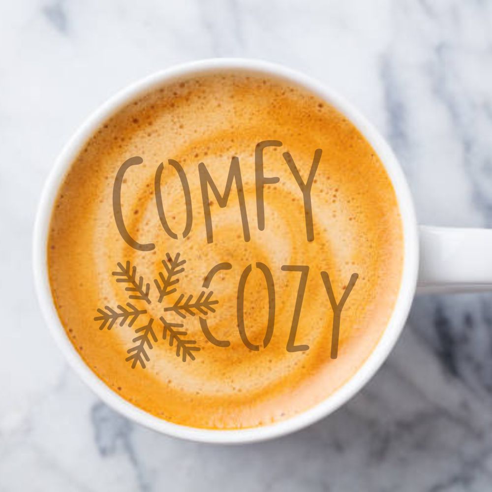 Stay Cozy Barista Stencil 3 Piece Set