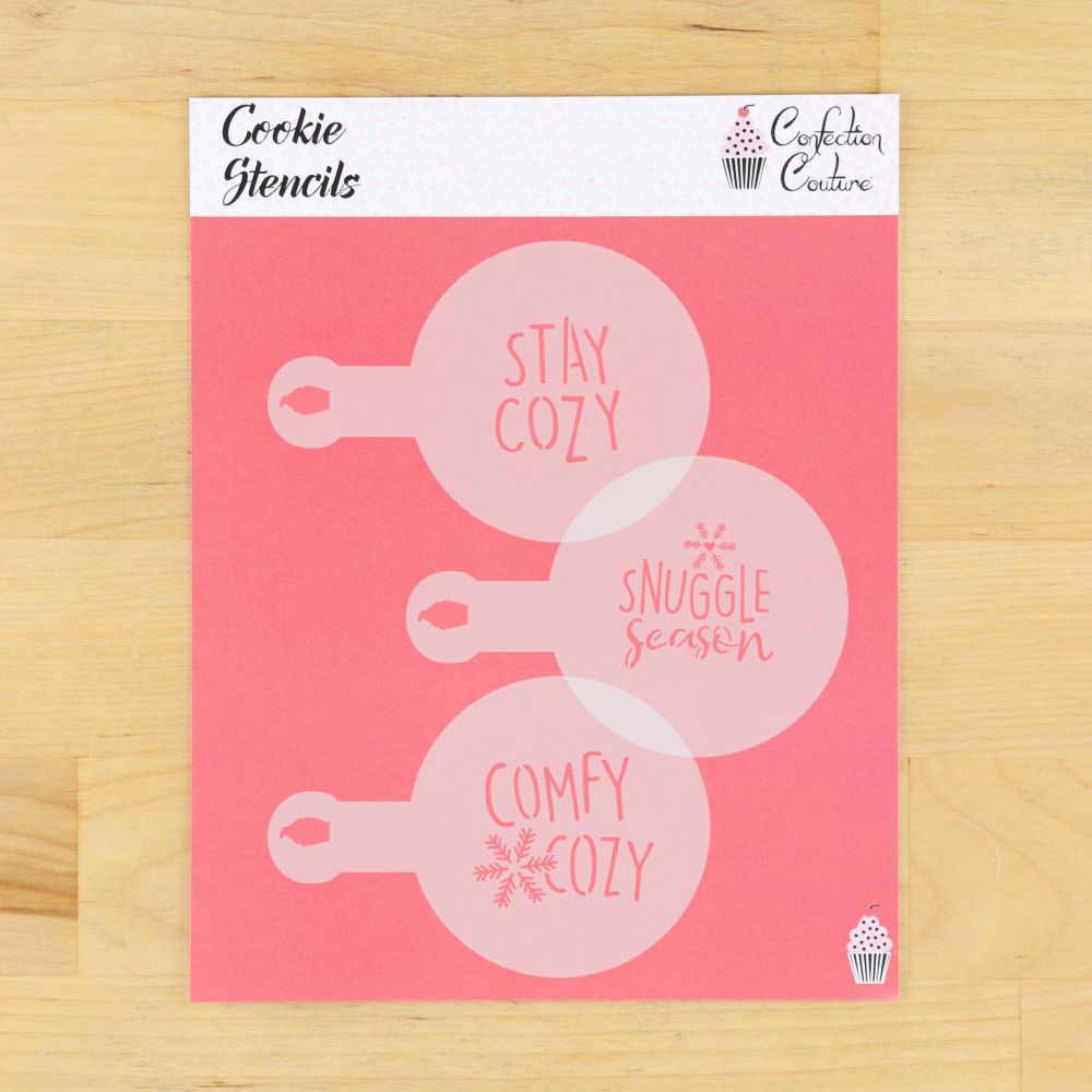 Stay Cozy Barista AND COFEE Stencil 3 Piece Set