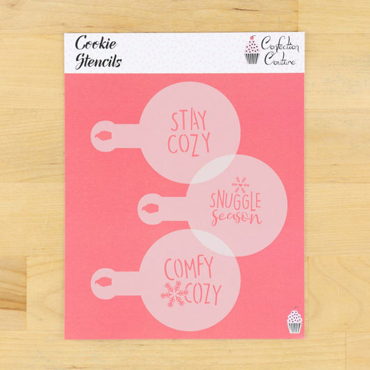 Stay Cozy Barista AND COFEE Stencil 3 Piece Set