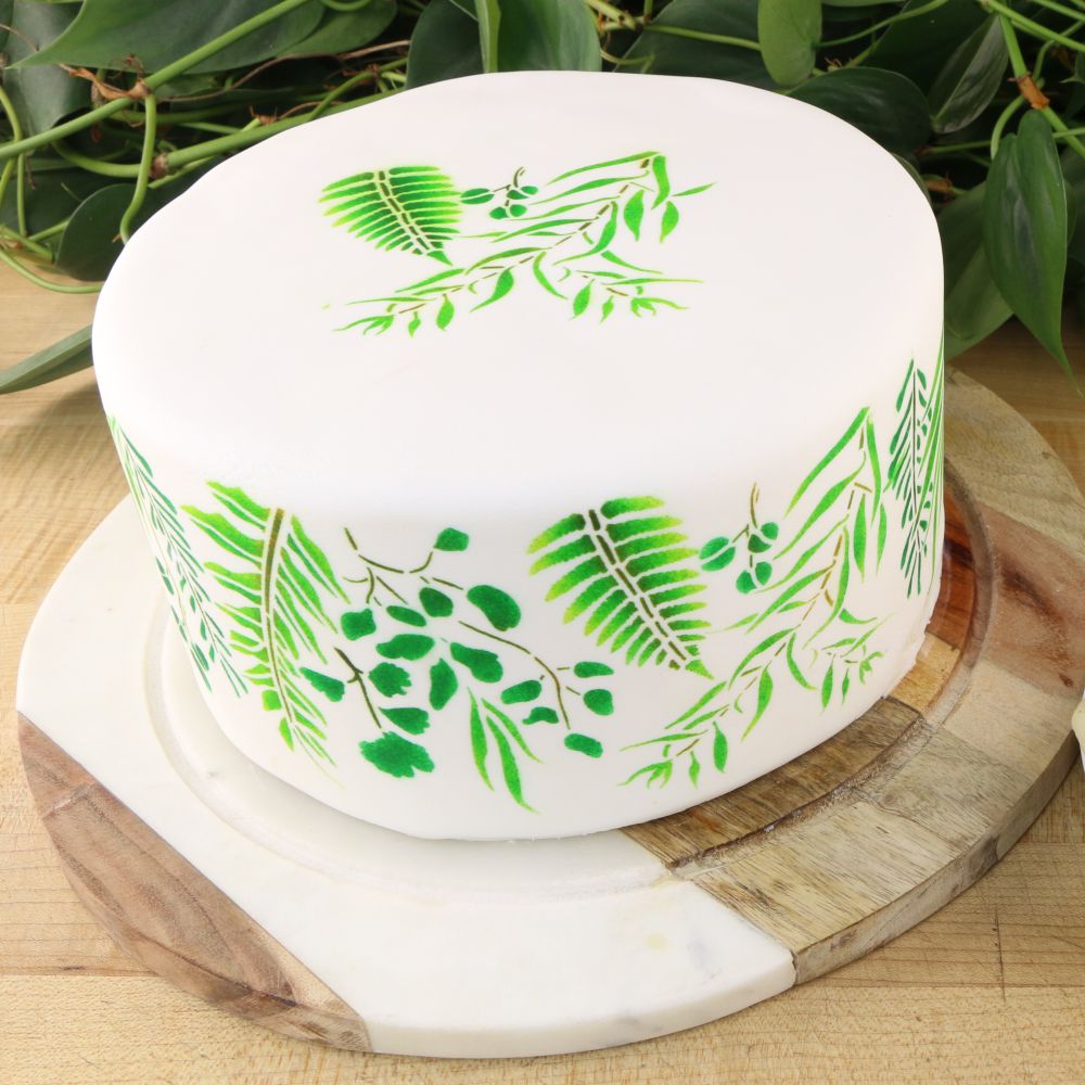 Vintage Botanicals Cake Side Stencil