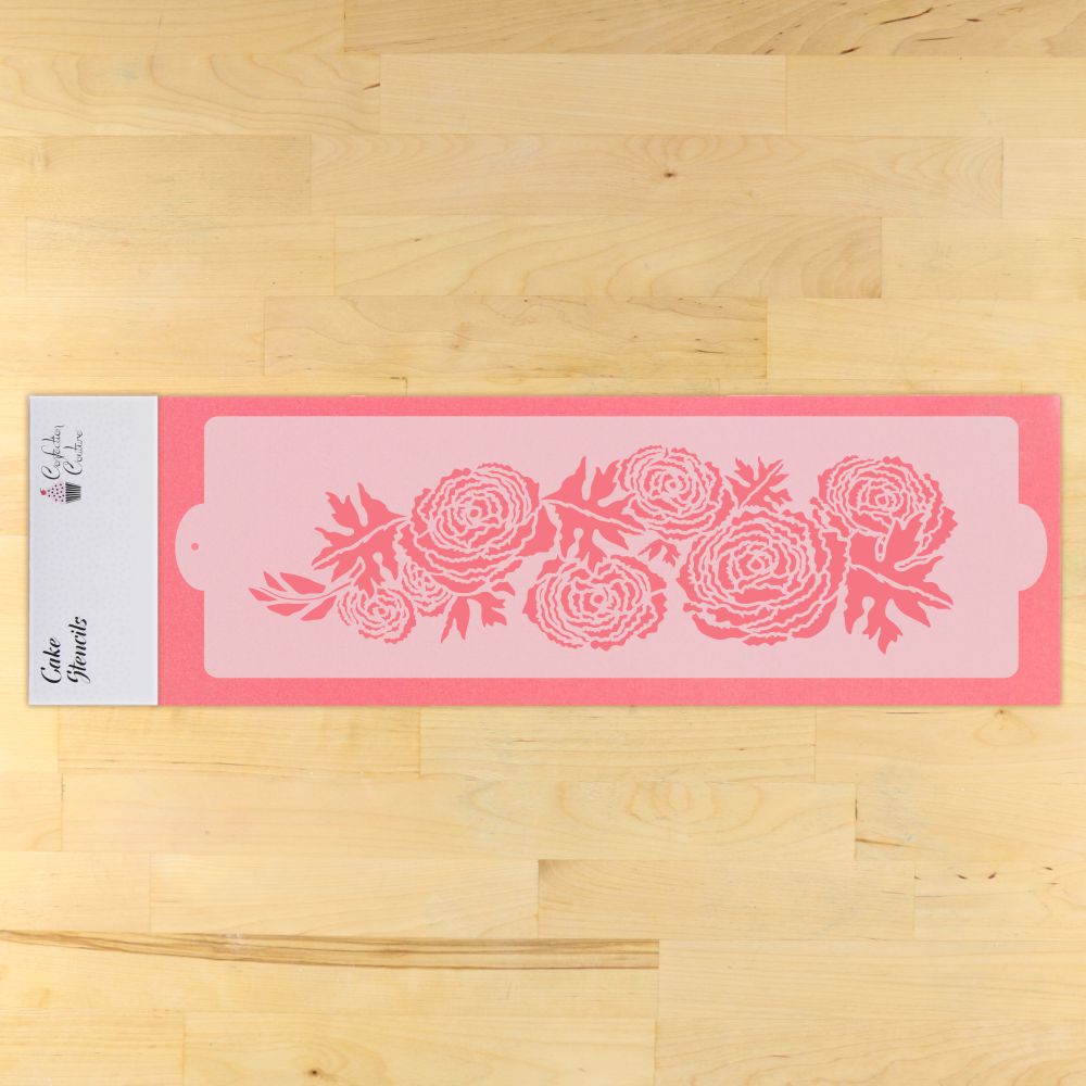 Ranunculus Cake Side Stencil