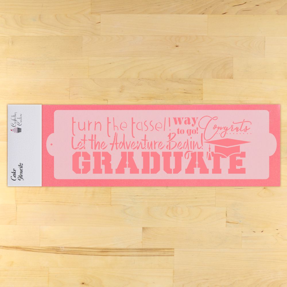 Grad Quotes Cake Side Stencil
