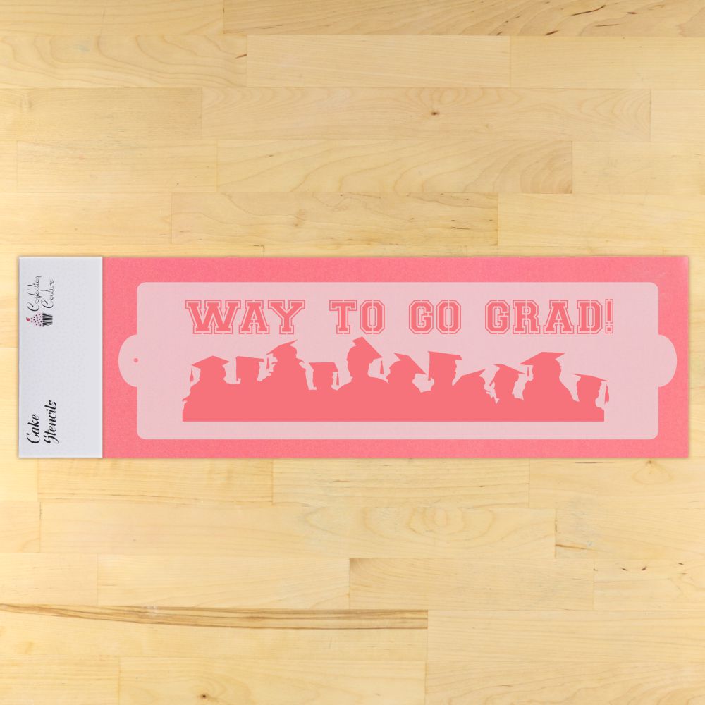 Grad Silhouette Cake Side Stencil