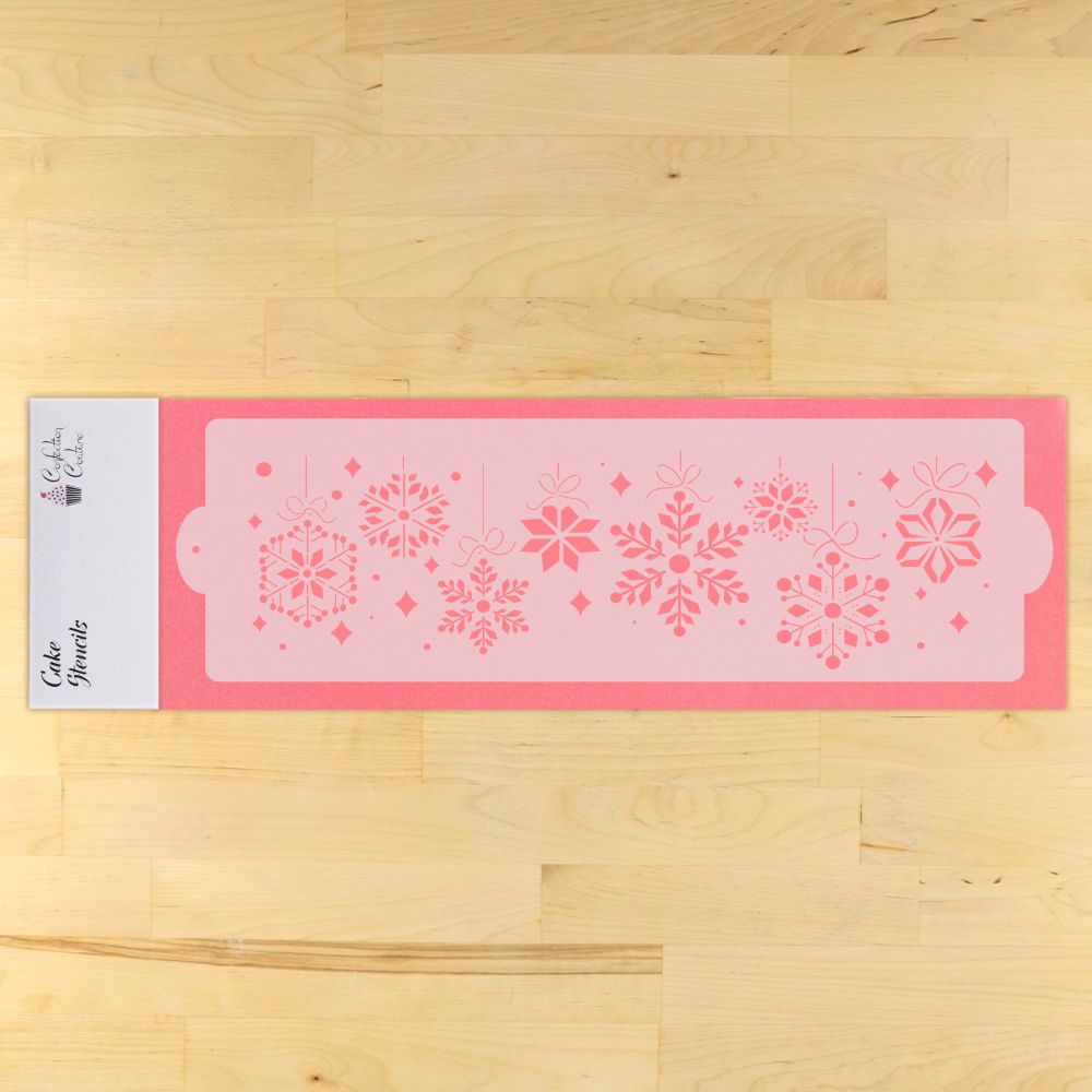 Snowflake Garland Cake Side Stencil