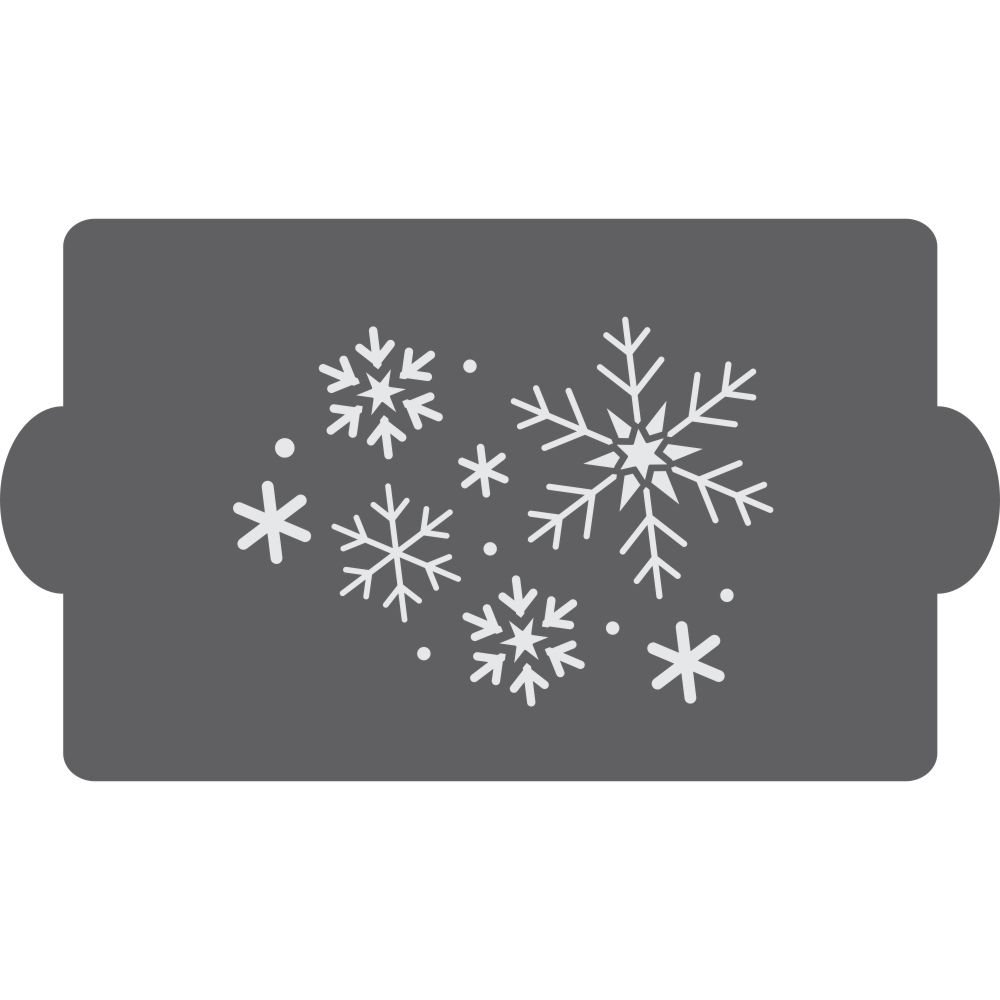 Falling Snowflakes Cake Side Stencil