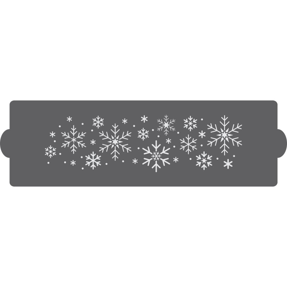 Falling Snowflakes Cake Side Stencil