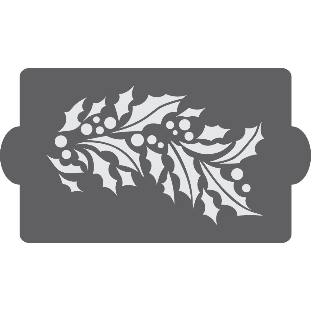 Holly Border Cake Side Stencil