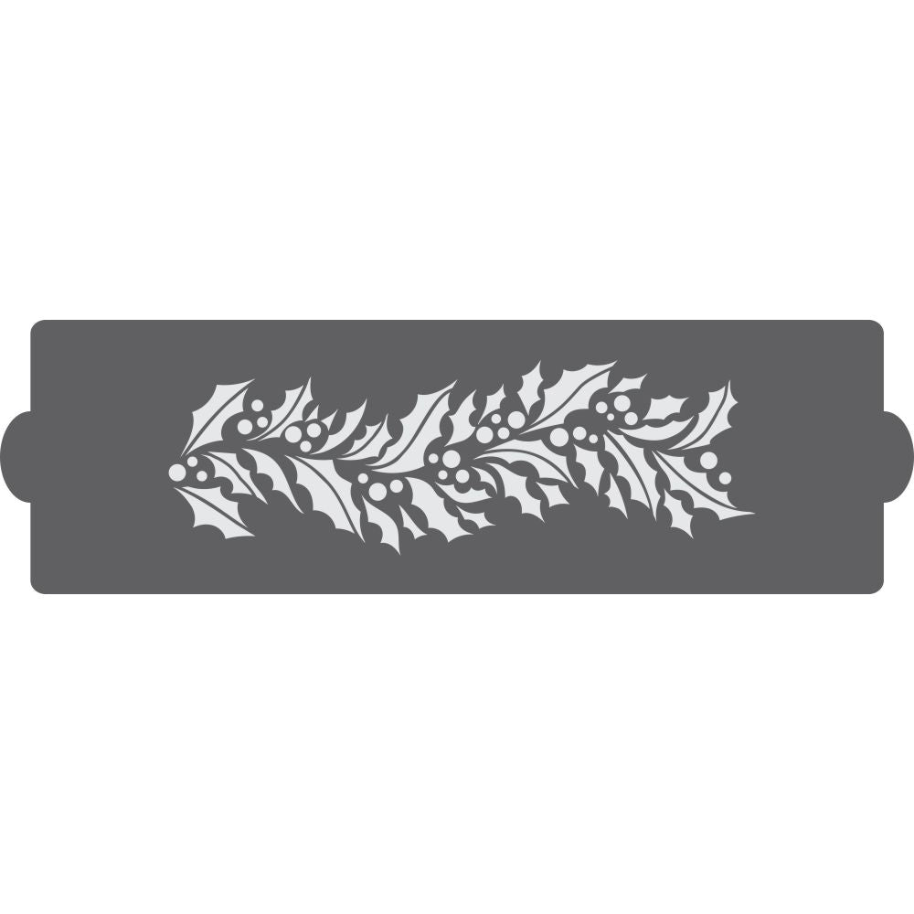 Holly Border Cake Side Stencil