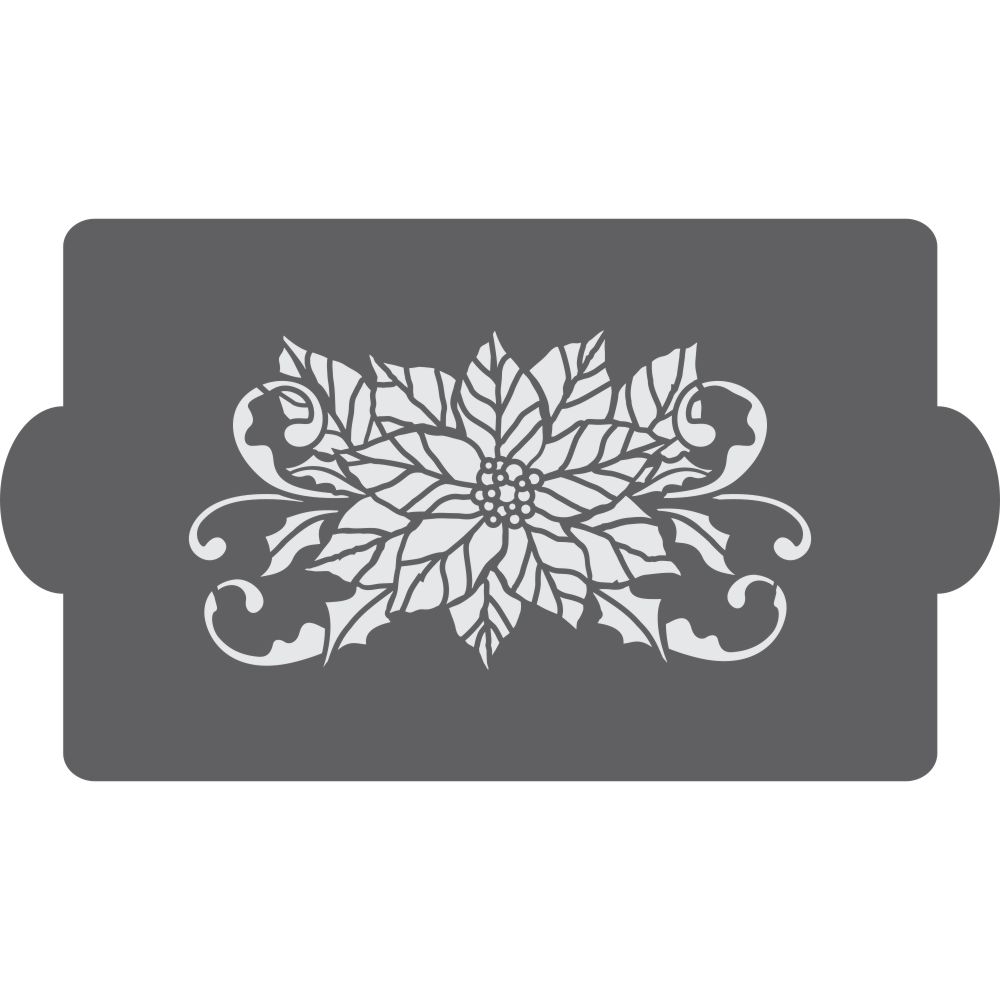Holiday Poinsettia Cake Side Stencil