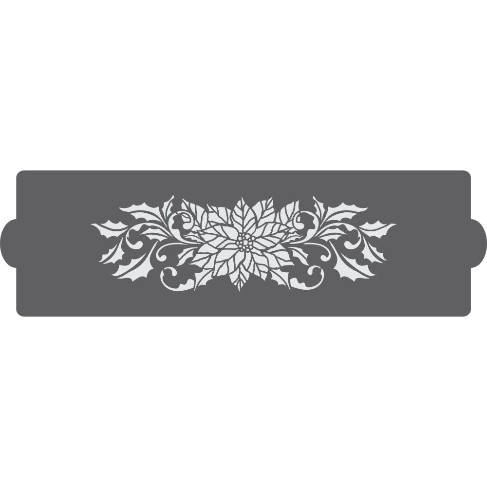 Holiday Poinsettia Cake Side Stencil