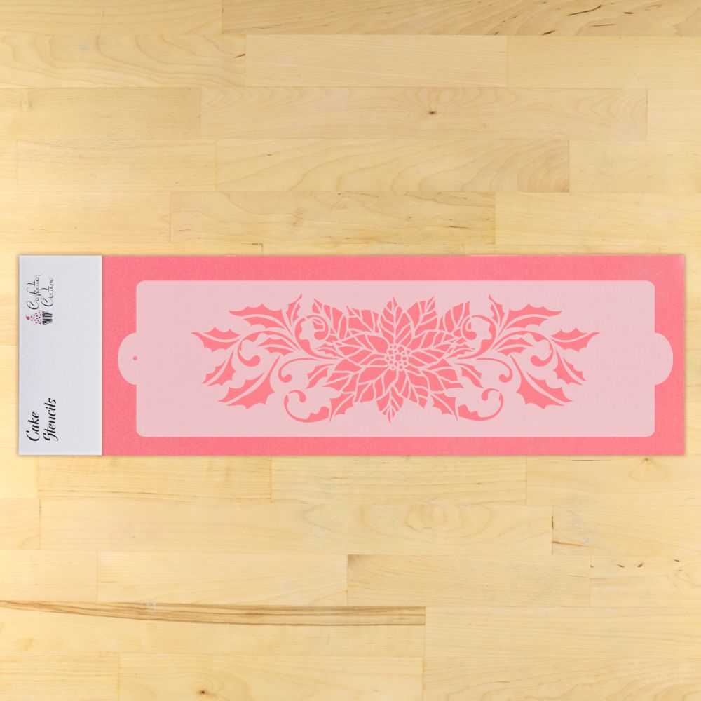 Poinsettia Cake Stencil