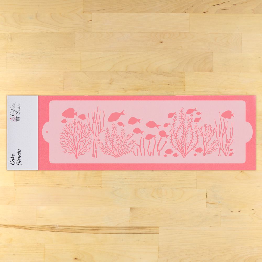 Under the Sea Cake Side Stencil