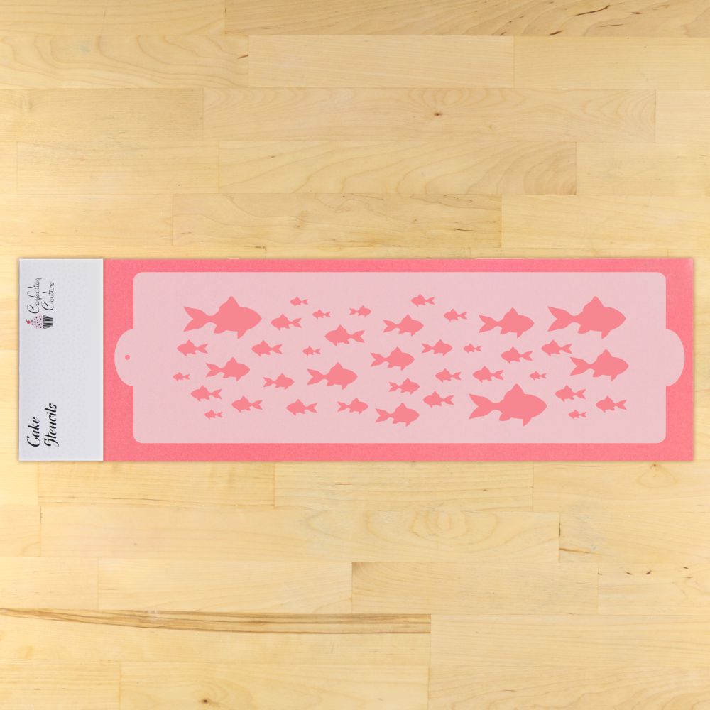 School of Fish Cake Side Stencil
