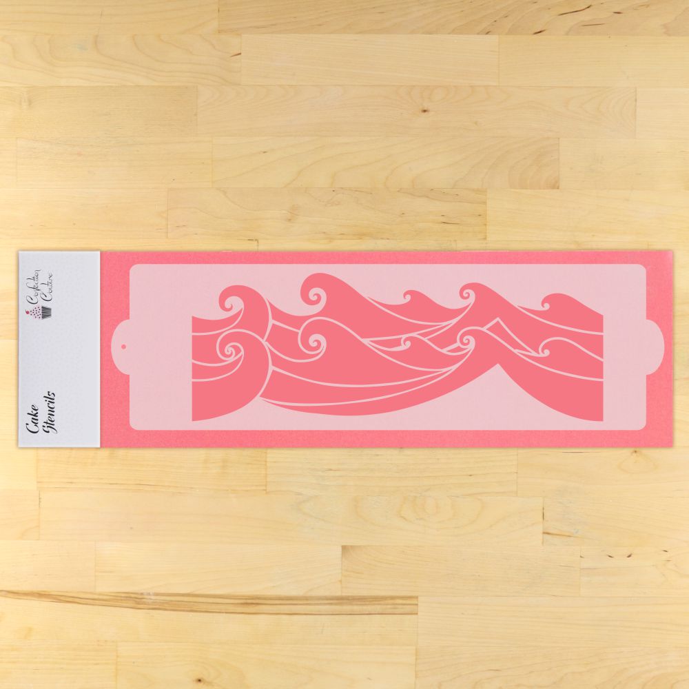 Rolling Waves Cake Side Stencil