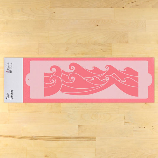 Rolling Waves Cake Side Stencil