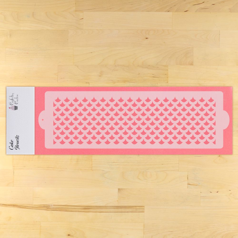 Dinosaur Scales Cake Side Stencil