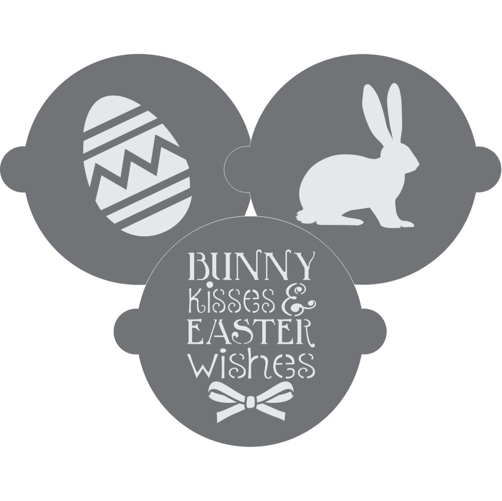 Easter Cake Top Stencil Trio