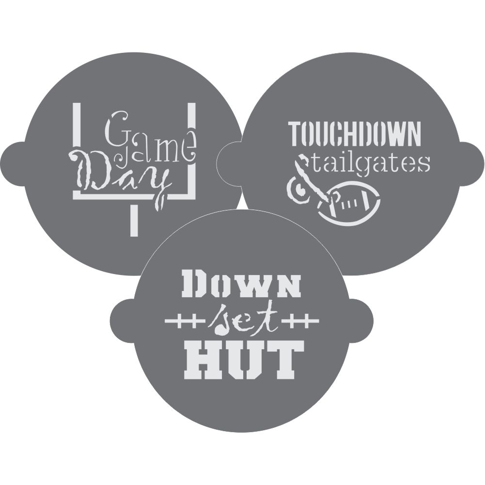 Game Day Cake Top Stencil Trio