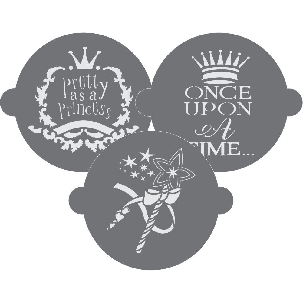 Fairy Tale Cake Top Stencil Trio
