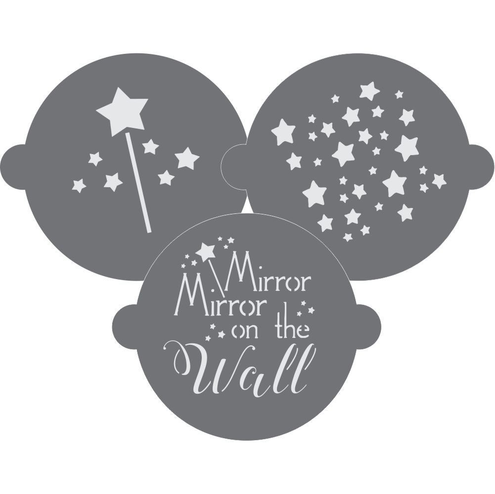 Princess Cake Top Stencil Trio
