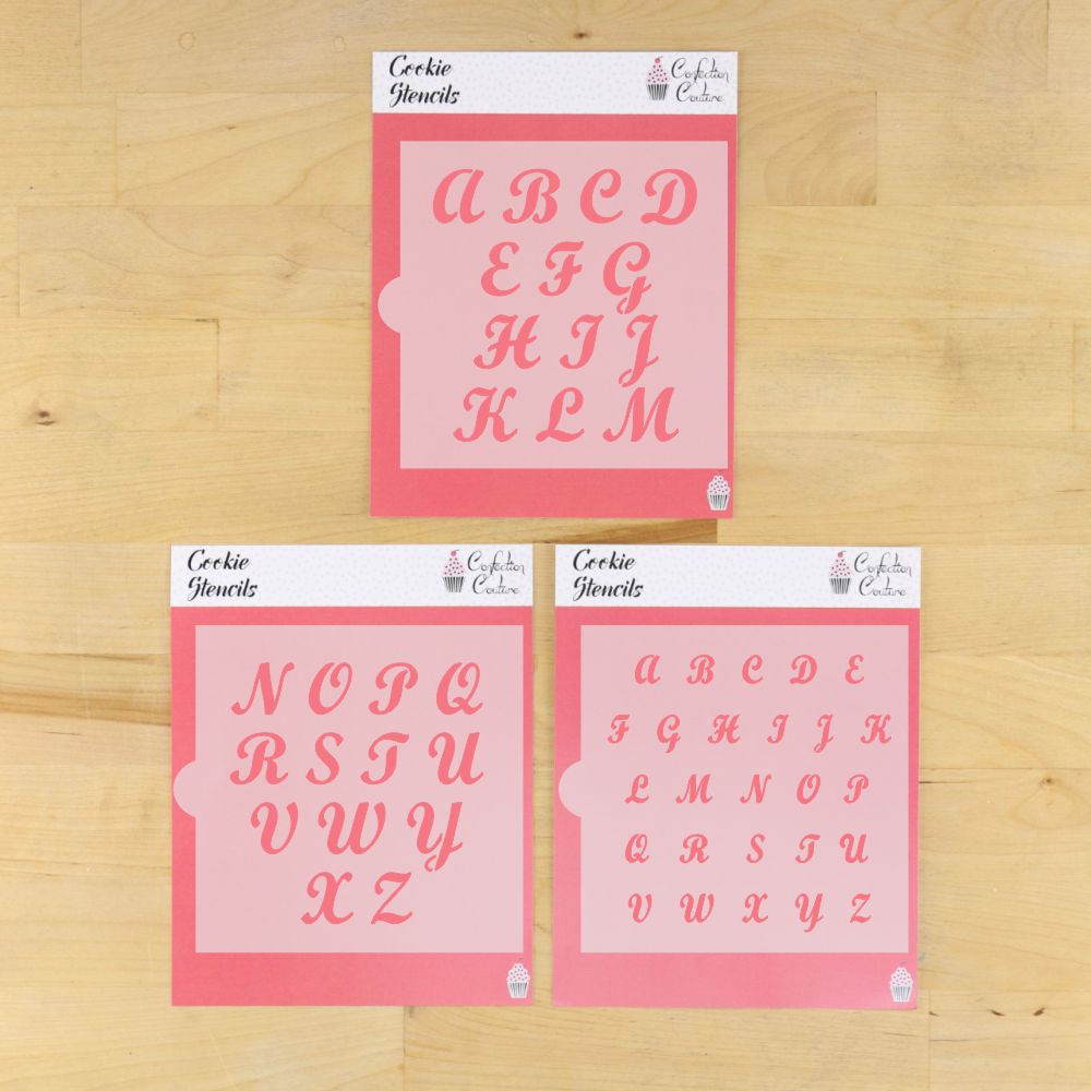 Simply Sweet Alphabet Cookie Stencil Set