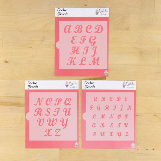 Simply Sweet Alphabet Cookie Stencil Set