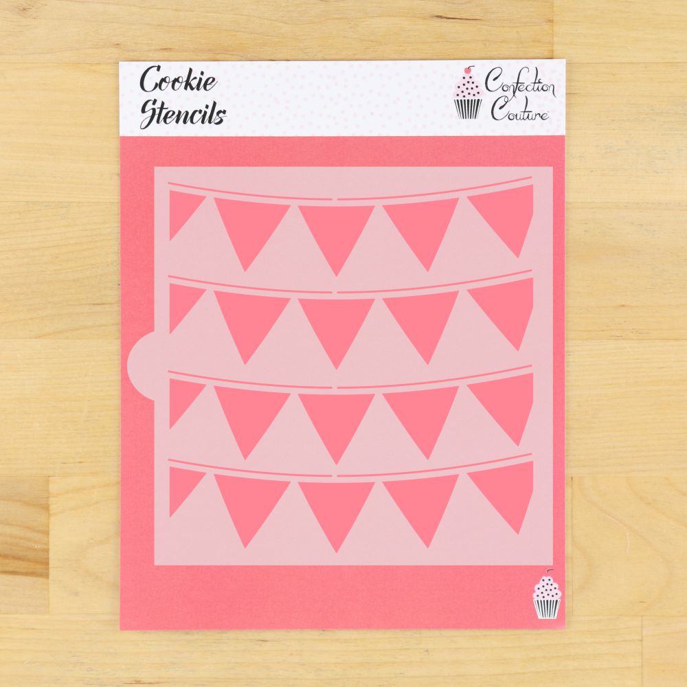 Party Flags Background Cookie Stencil