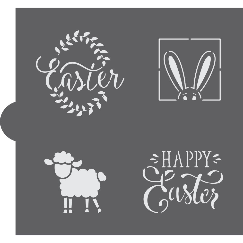 Easter Words Cookie Stencil