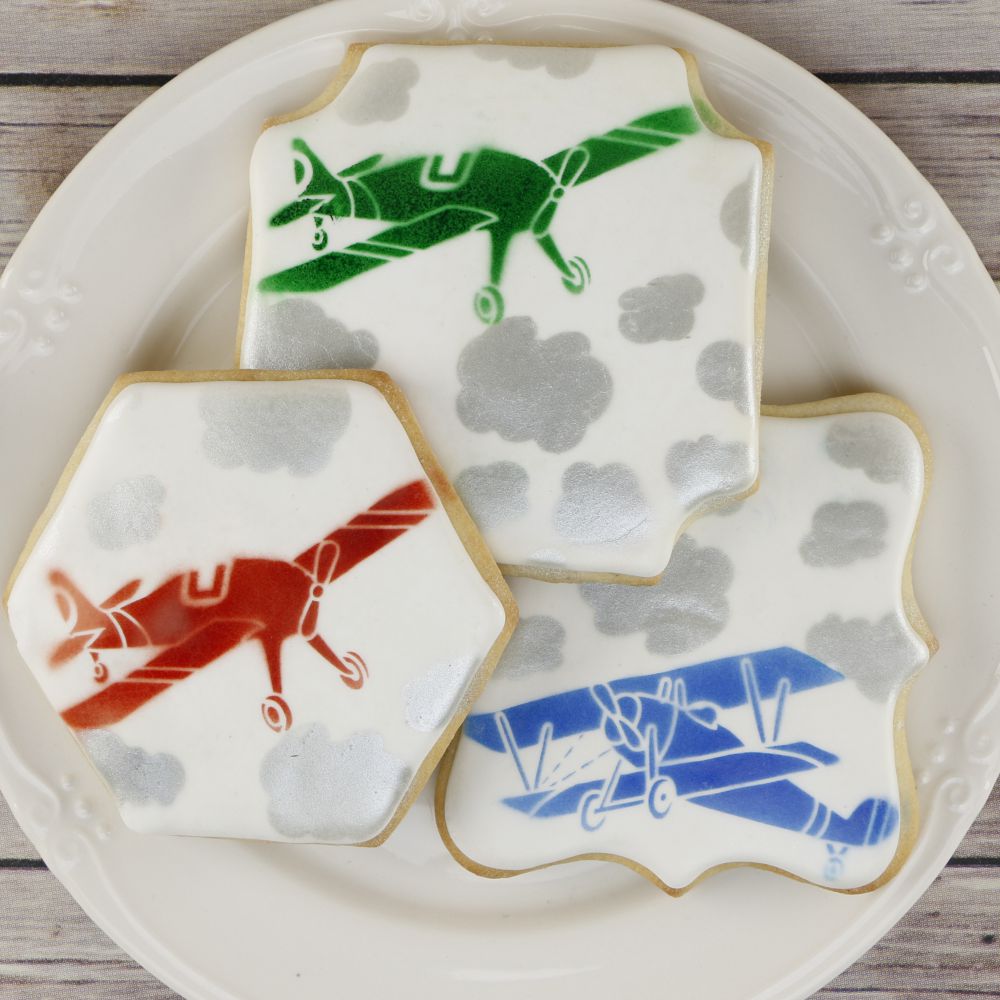 Clouds Background Cookie Stencil