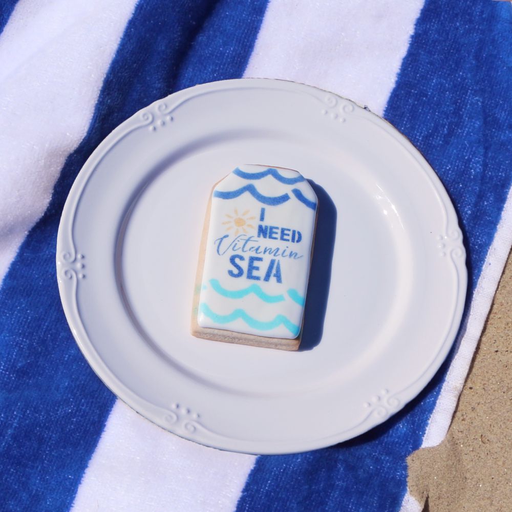 Beach Day Words Cookie Stencil