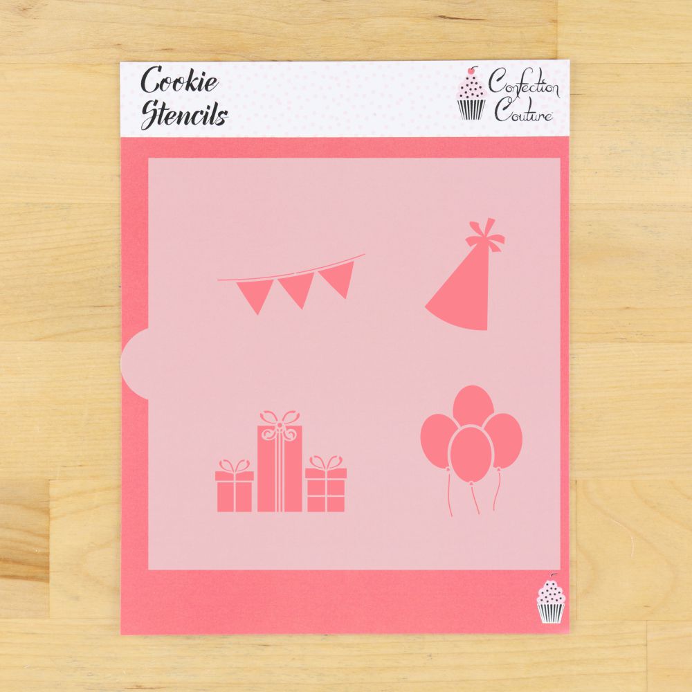 Birthday Party Accent Cookie Stencil