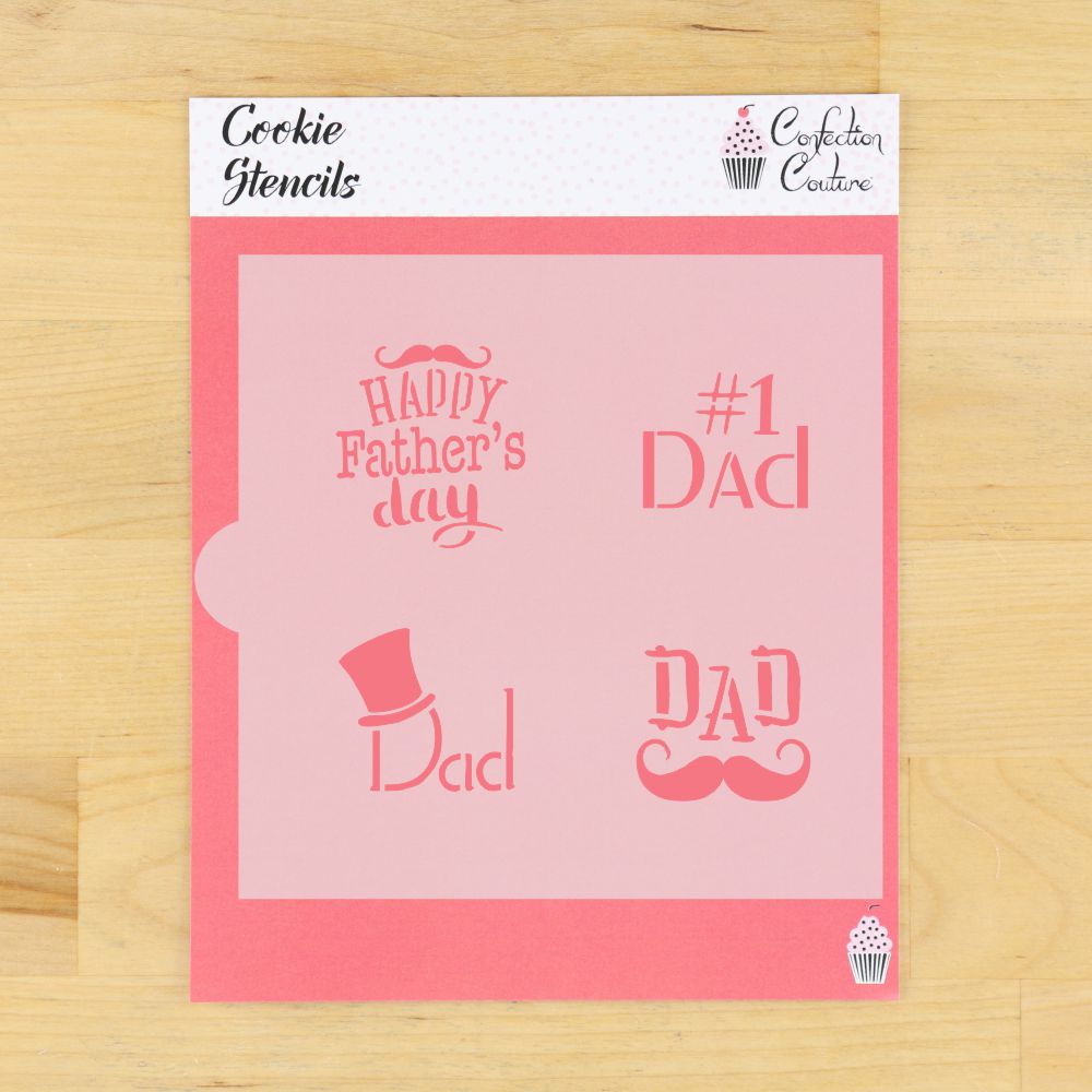 Father's Day Messages Cookie Stencil