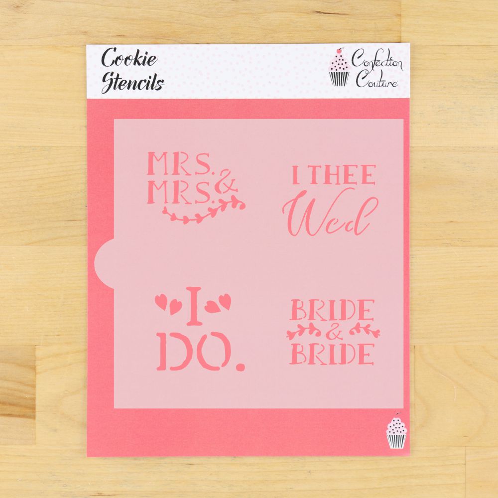 Bride and Bride Cookie Stencils