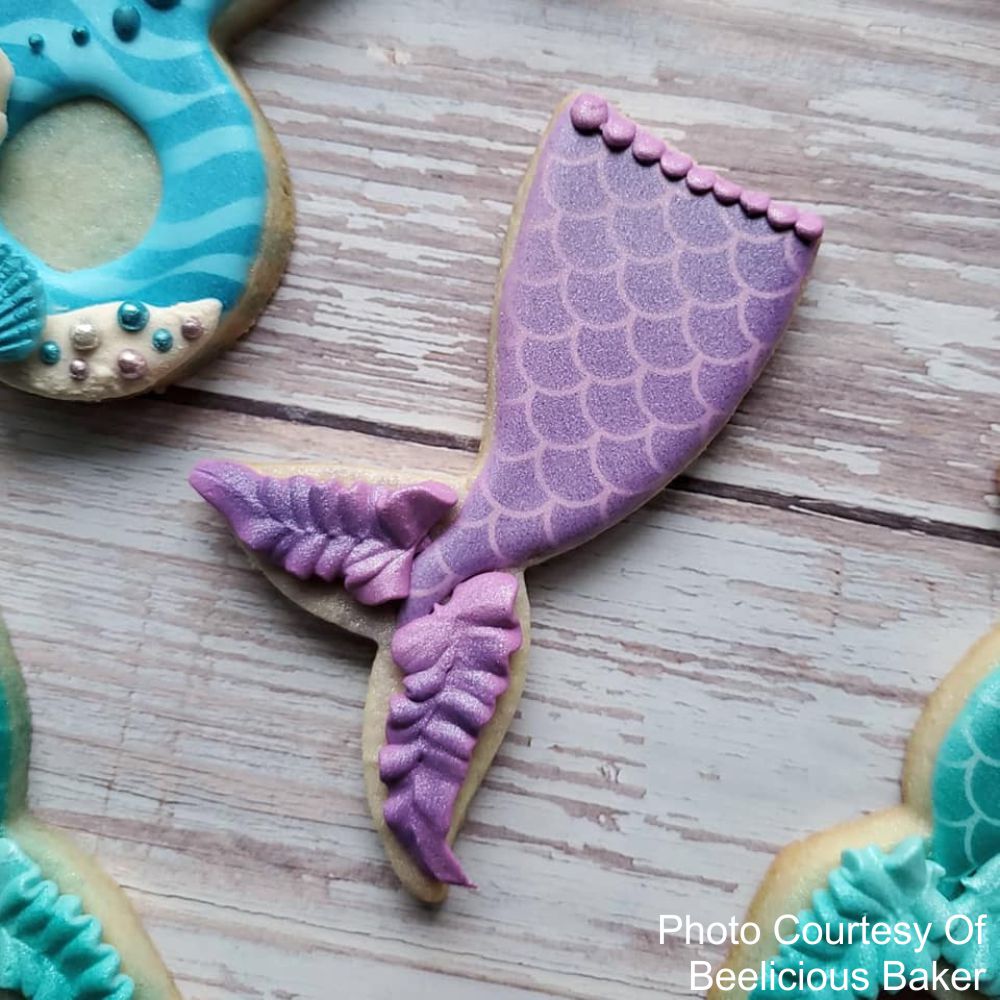Scales Background Cookie Stencil