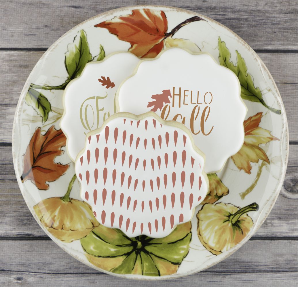 Thistle Seed Background Cookie Stencil Background