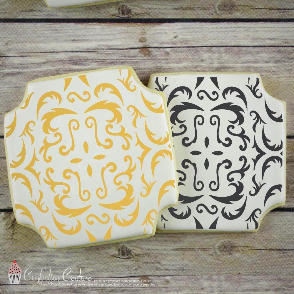 Victorian Background Cookie Stencil Background