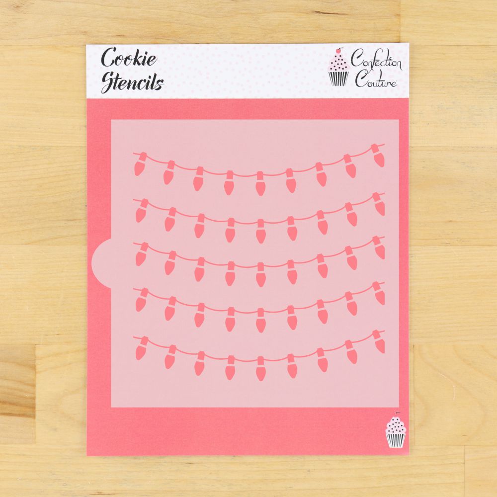 String Lights Background Cookie Stencil