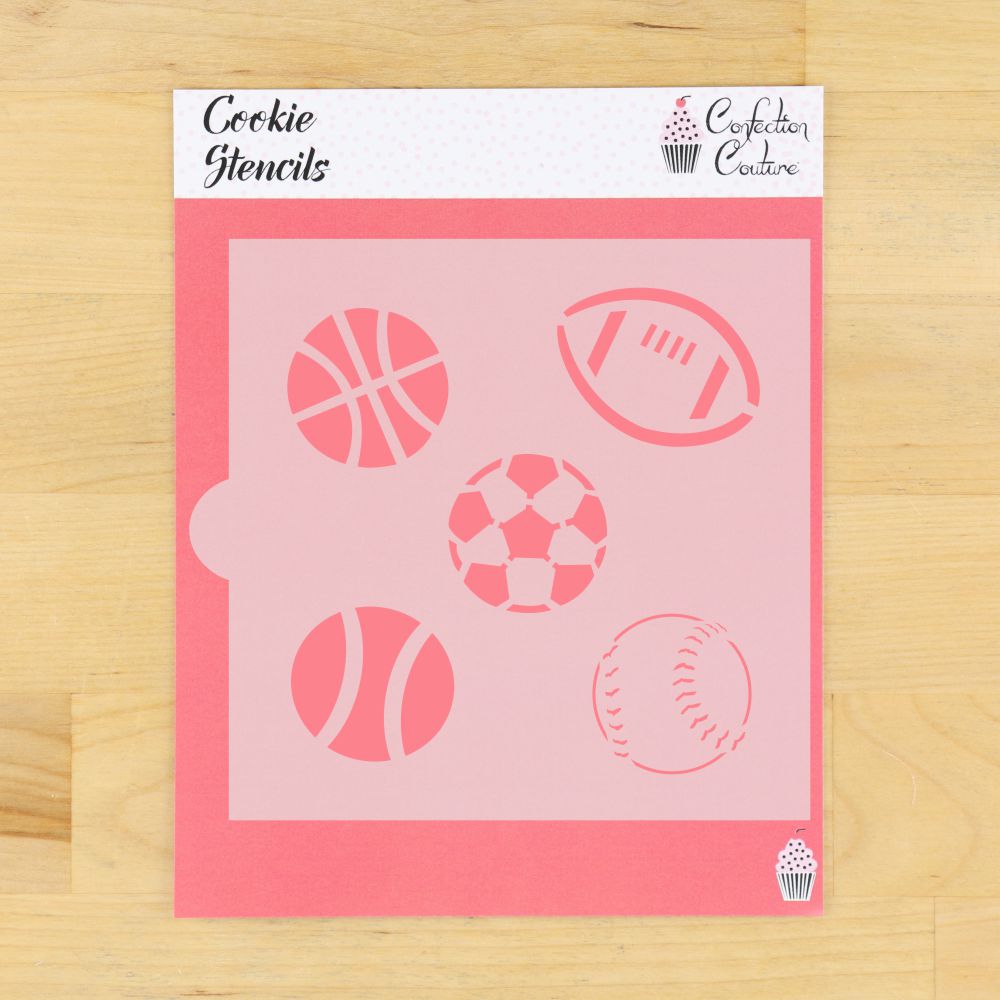 sports accent cookie stencil